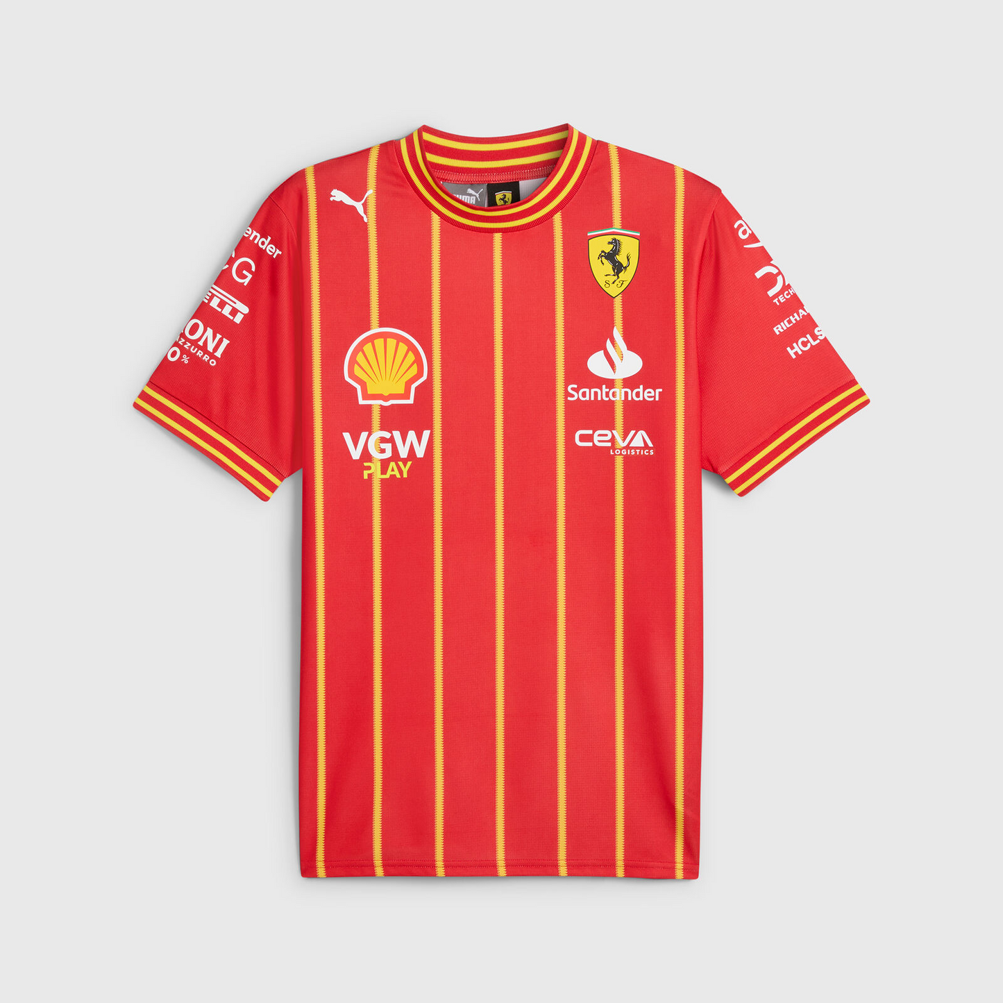 CAMISA SCUDERIA FERRARI TEAM SOCCER MASCULINA SAINZ
