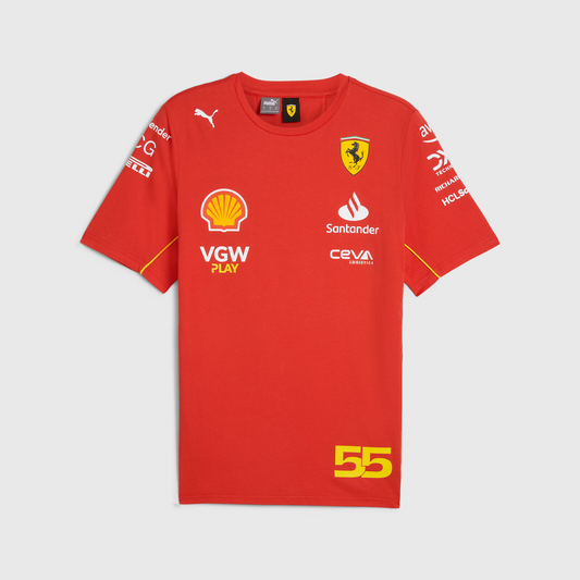 CAMISA SCUDERIA FERRARI TEAM SOCCER MASCULINA SAINZ
