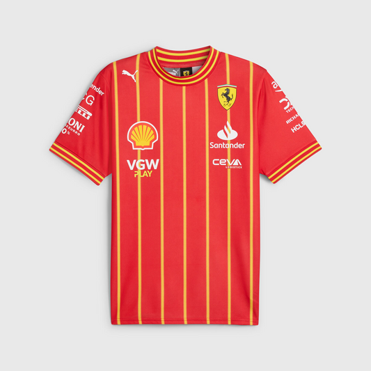 CAMISA SCUDERIA FERRARI TEAM SOCCER MASCULINA LECLERC
