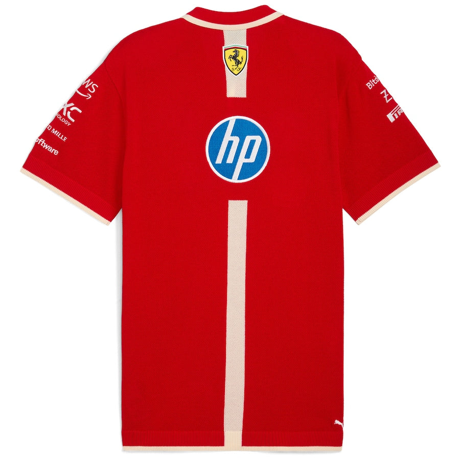 CAMISETA SCUDERIA FERRARI POLO TEAM MASCULINA 2025