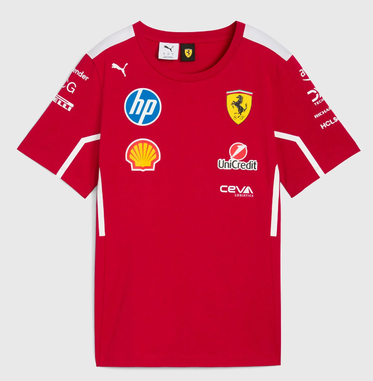 CAMISETA SCUDERIA FERRARI TEAM MASCULINA 2025